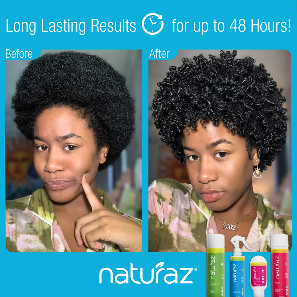 Naturaz Curly Hair Detangler Spray – Paraben & Silicone Free, Vegan, Soy & Nut Free, 8 fl oz