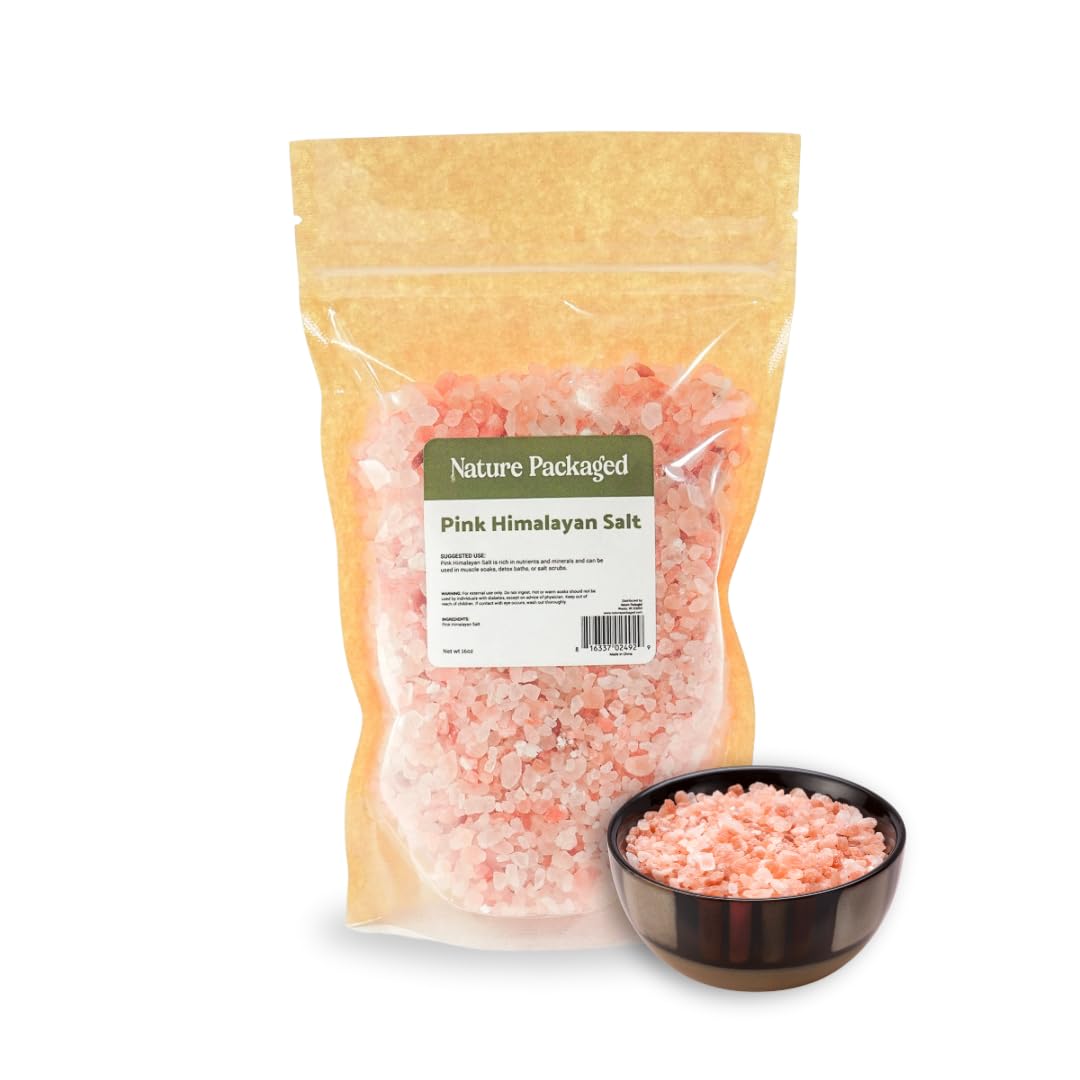Nature Packaged Pink Himalayan Salt (16oz) – Direct from the Himalayas, Coarse Organic Salt