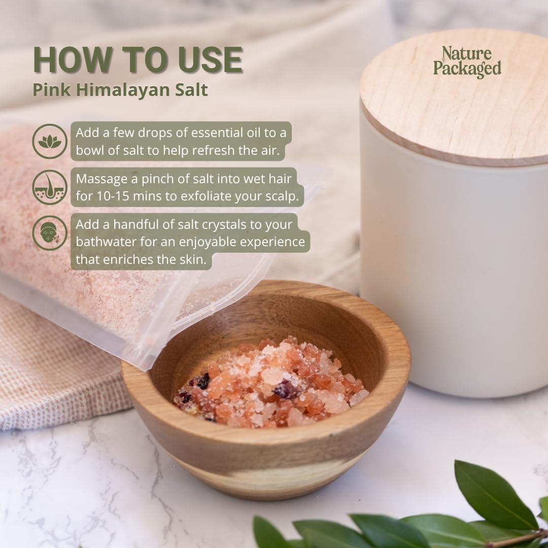 Nature Packaged Pink Himalayan Salt (16oz) – Direct from the Himalayas, Coarse Organic Salt