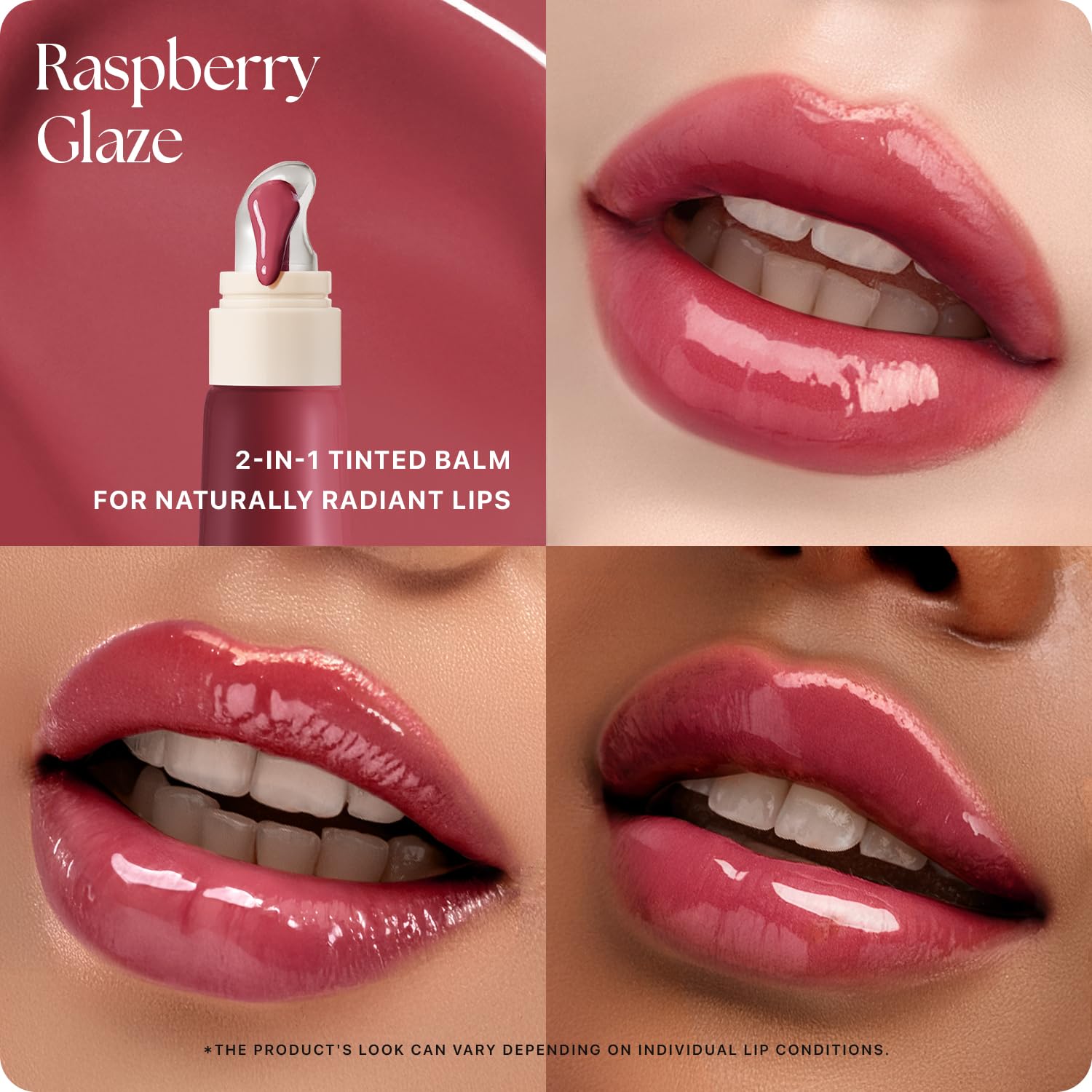 Nature Republic Honey Melting Lip Butter Balm – Hydrating Tinted Lip Balm with Peptides (Raspberry Glaze)