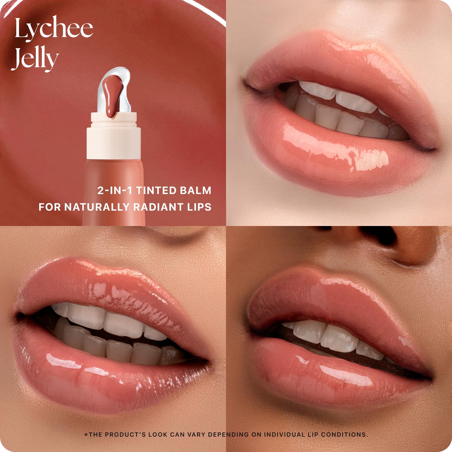 Nature Republic Honey Melting Lip Butter Balm – Hydrating Tinted Lip Balm with Peptides (Lychee Jelly)