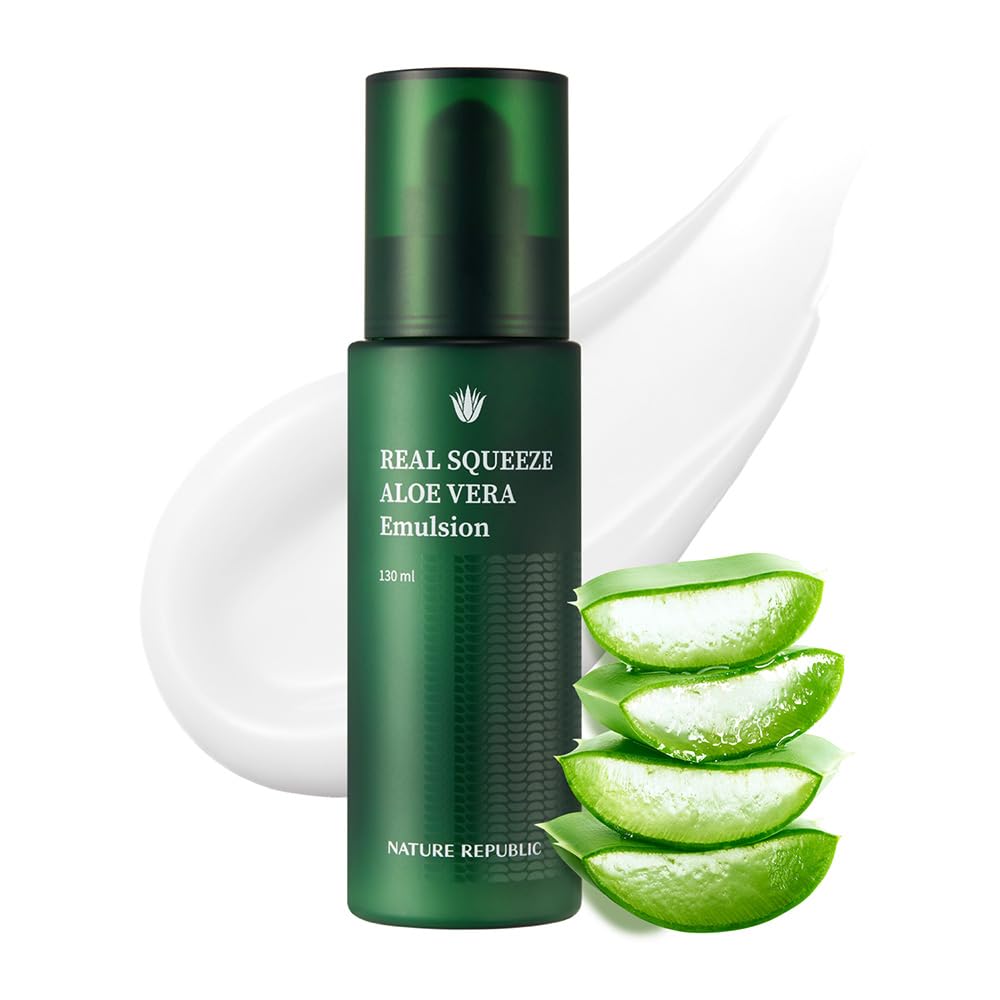 Nature Republic Real Squeeze Aloe Vera Emulsion – Fast-Absorbing Hydrating Moisturizer