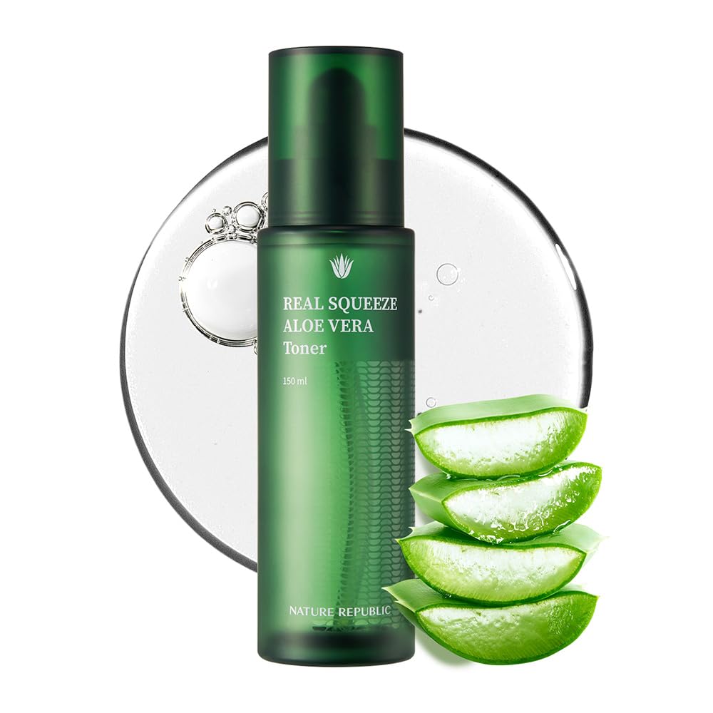 Nature Republic Real Squeeze Aloe Vera Toner – Hydrating, Fast-Absorbing & Non-Sticky