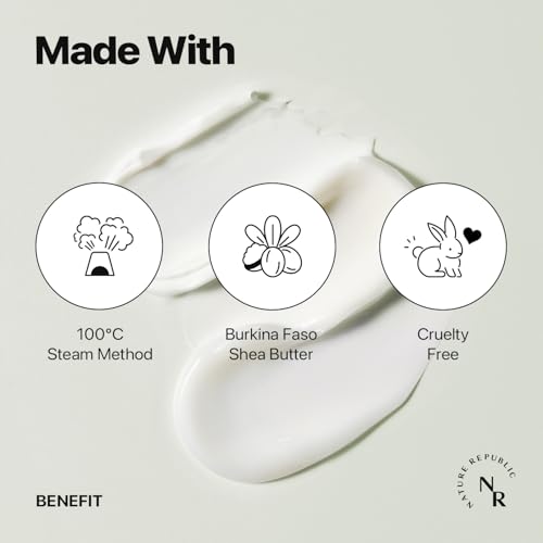 Nature Republic Shea Butter Steam Cream (Moist) – Daily Face Moisturizer, Deep Hydration (3.38 oz)