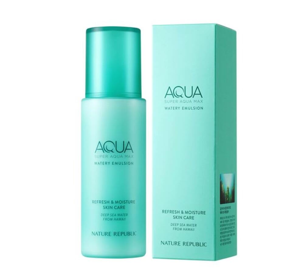 Nature Republic Super Aqua Max Watery Emulsion - Hydrating Deep Sea Water Daily Moisturizer 130ml