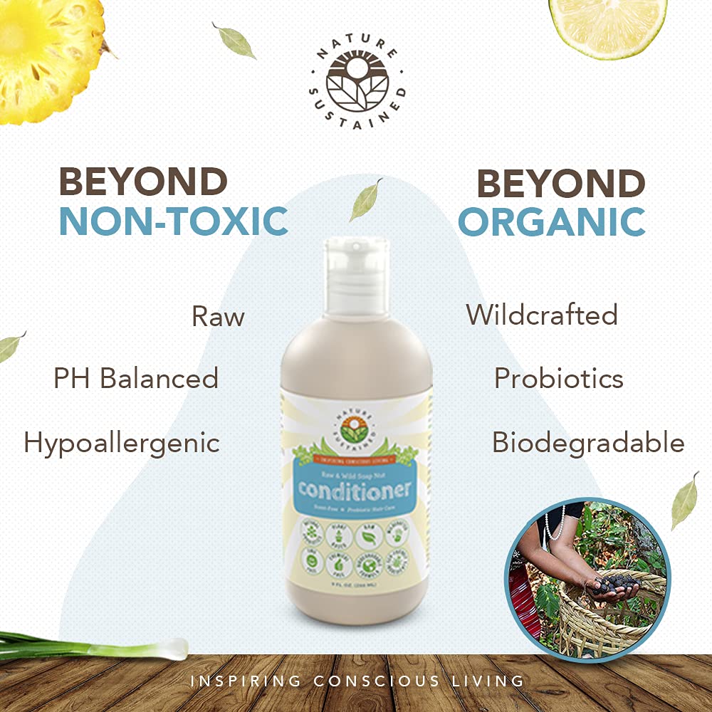 Nature Sustained Hydrating Lemongrass Conditioner | Organic Probiotic, Sulfate-Free 9 oz