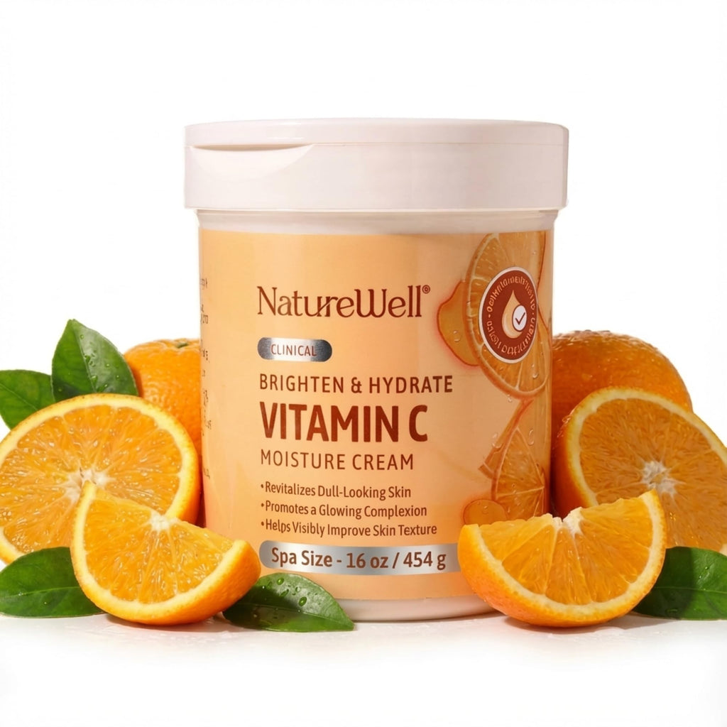 Nature Well Clinical Brighten & Hydrate Vitamin C Moisture Cream 16oz - Face & Body