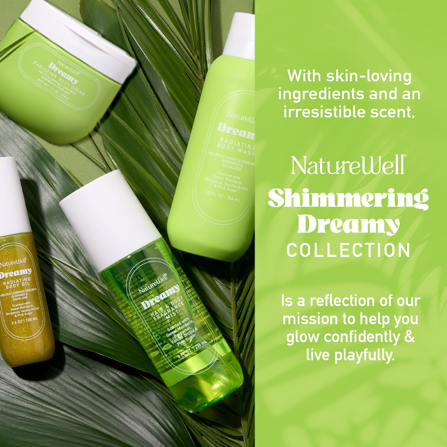 NATURE WELL Dreamy Radiating & Cleansing Body Wash | Aloe, Squalane & White Peony