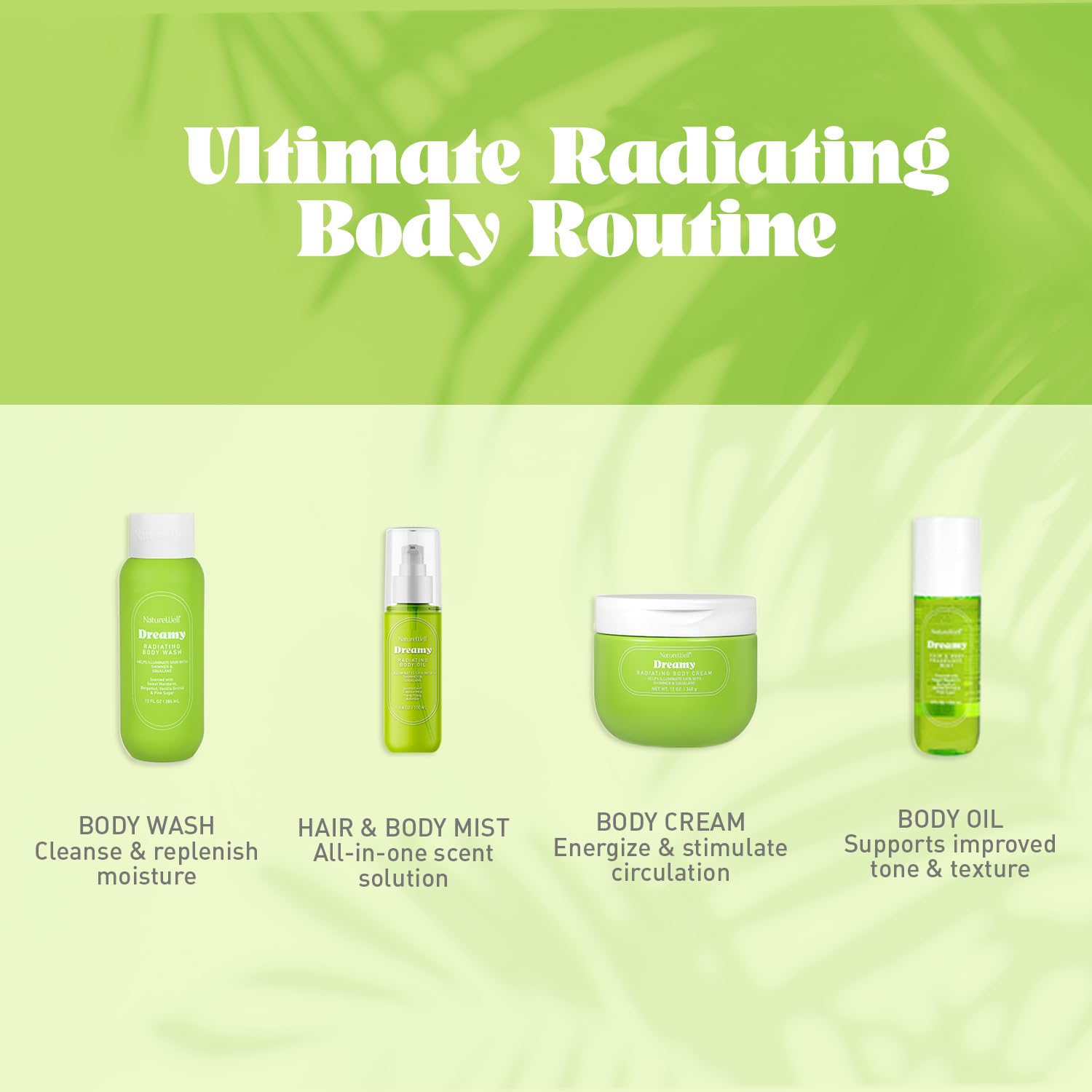NATURE WELL Dreamy Radiating & Cleansing Body Wash | Aloe, Squalane & White Peony