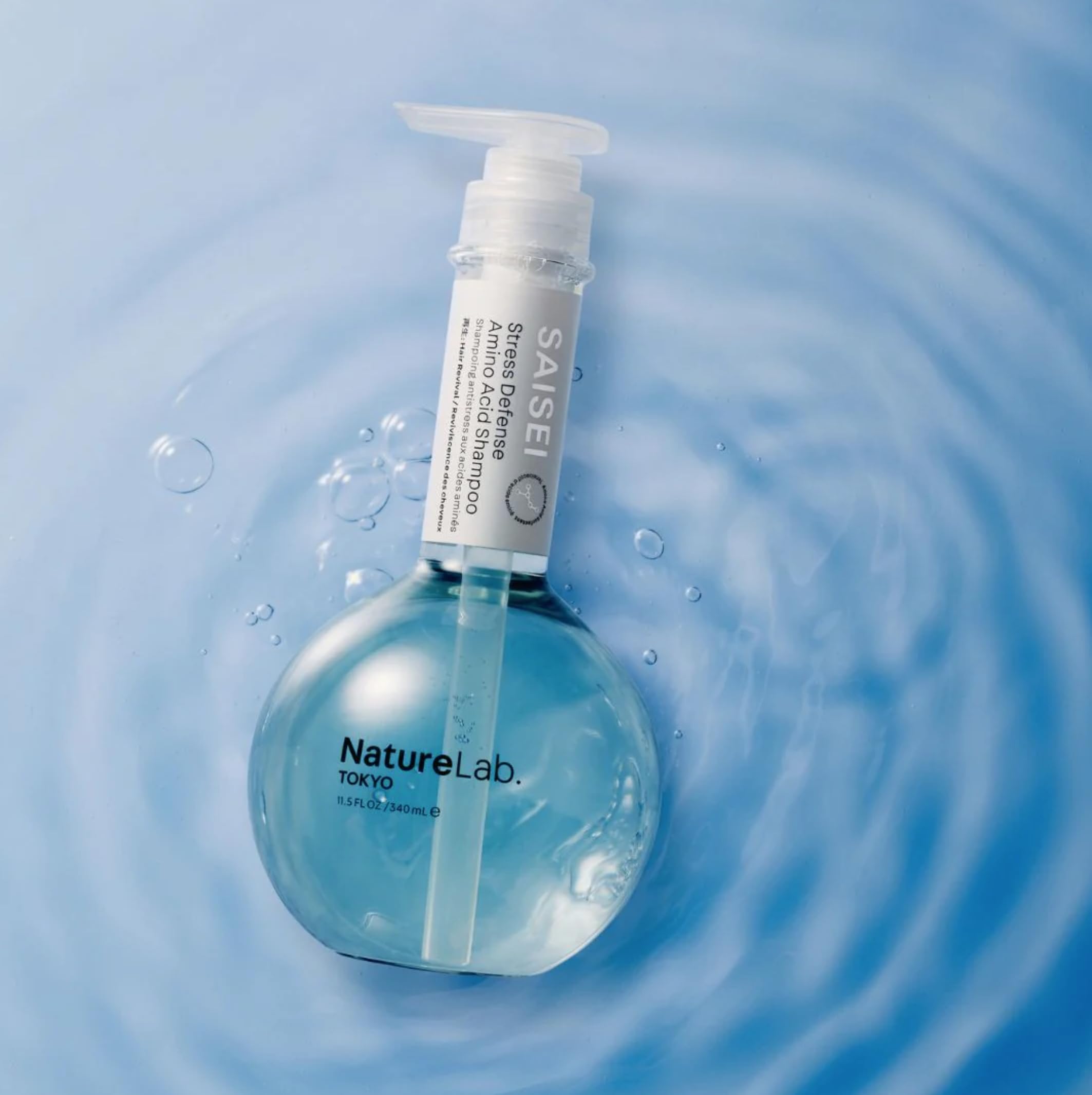 NatureLab.TOKYO SAISEI Stress Defense Amino Acid Shampoo 11.5 oz – Nourishing Cleansing for Stronger, Healthier Hair
