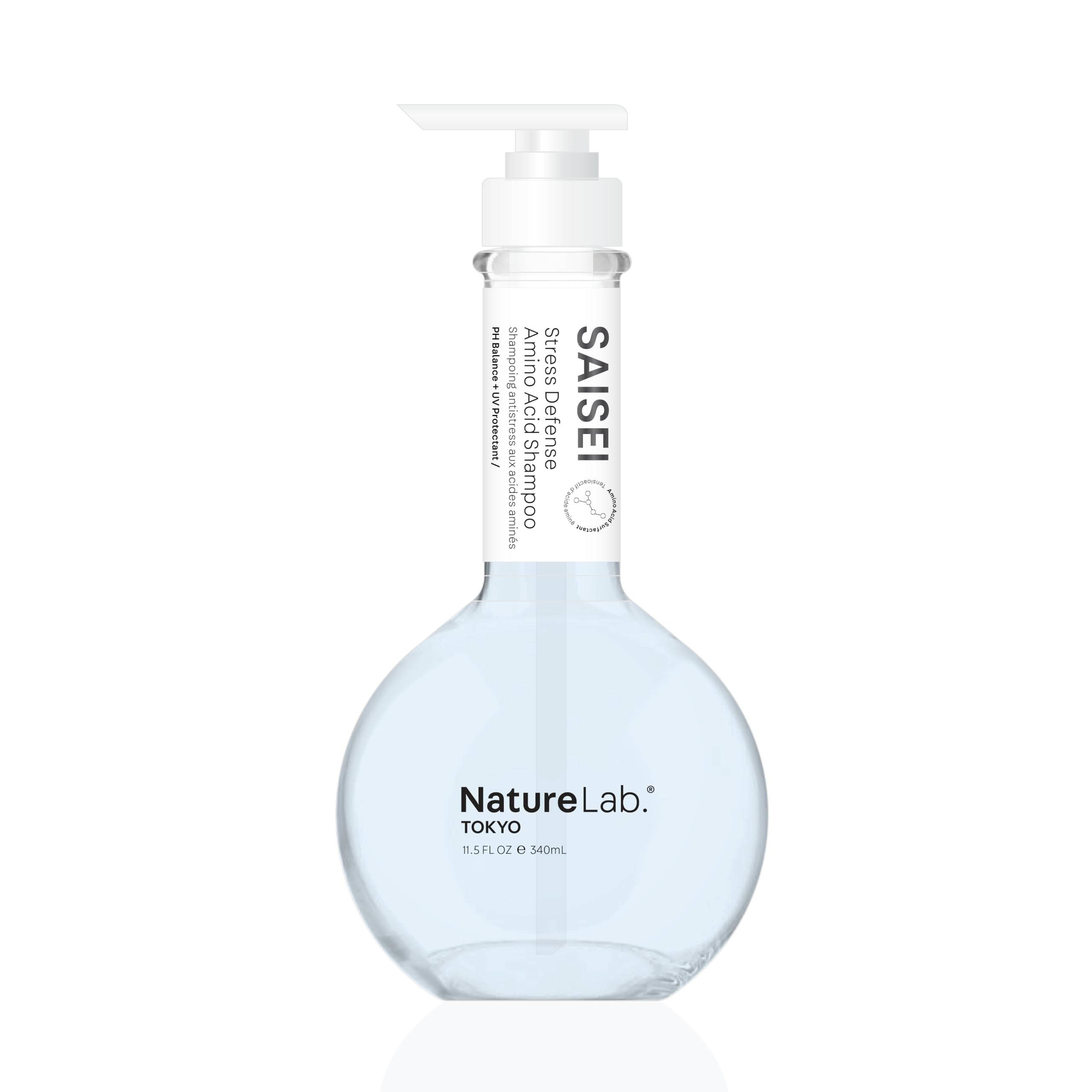 NatureLab.TOKYO SAISEI Stress Defense Amino Acid Shampoo 11.5 oz – Nourishing Cleansing for Stronger, Healthier Hair