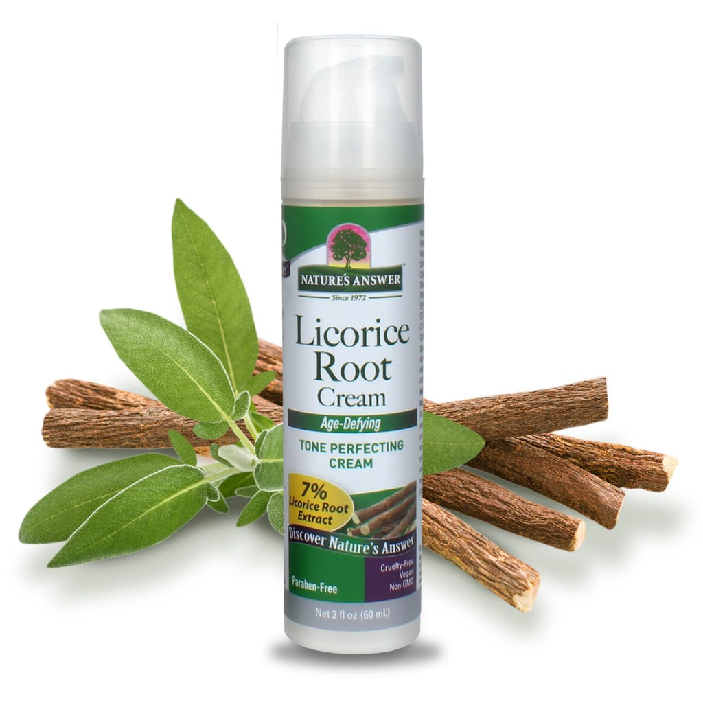 Nature's Answer Licorice Root Cream – Skin Tone Perfecting Moisturizer with 7% Licorice & Shea Butter – Alcohol & Paraben Free
