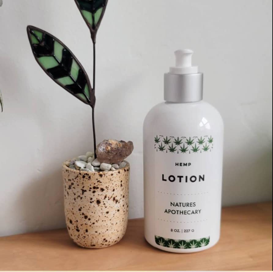 All-Natural Hemp & Patchouli Lotion for Dry Skin | Silky, Hydrated Skin | NATURE'S APOTHECARY Pack of 2