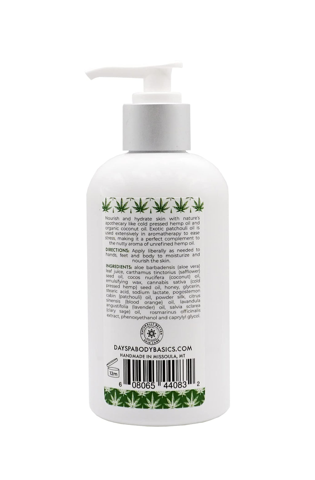 All-Natural Hemp & Patchouli Lotion for Dry Skin | Silky, Hydrated Skin | NATURE'S APOTHECARY Pack of 2