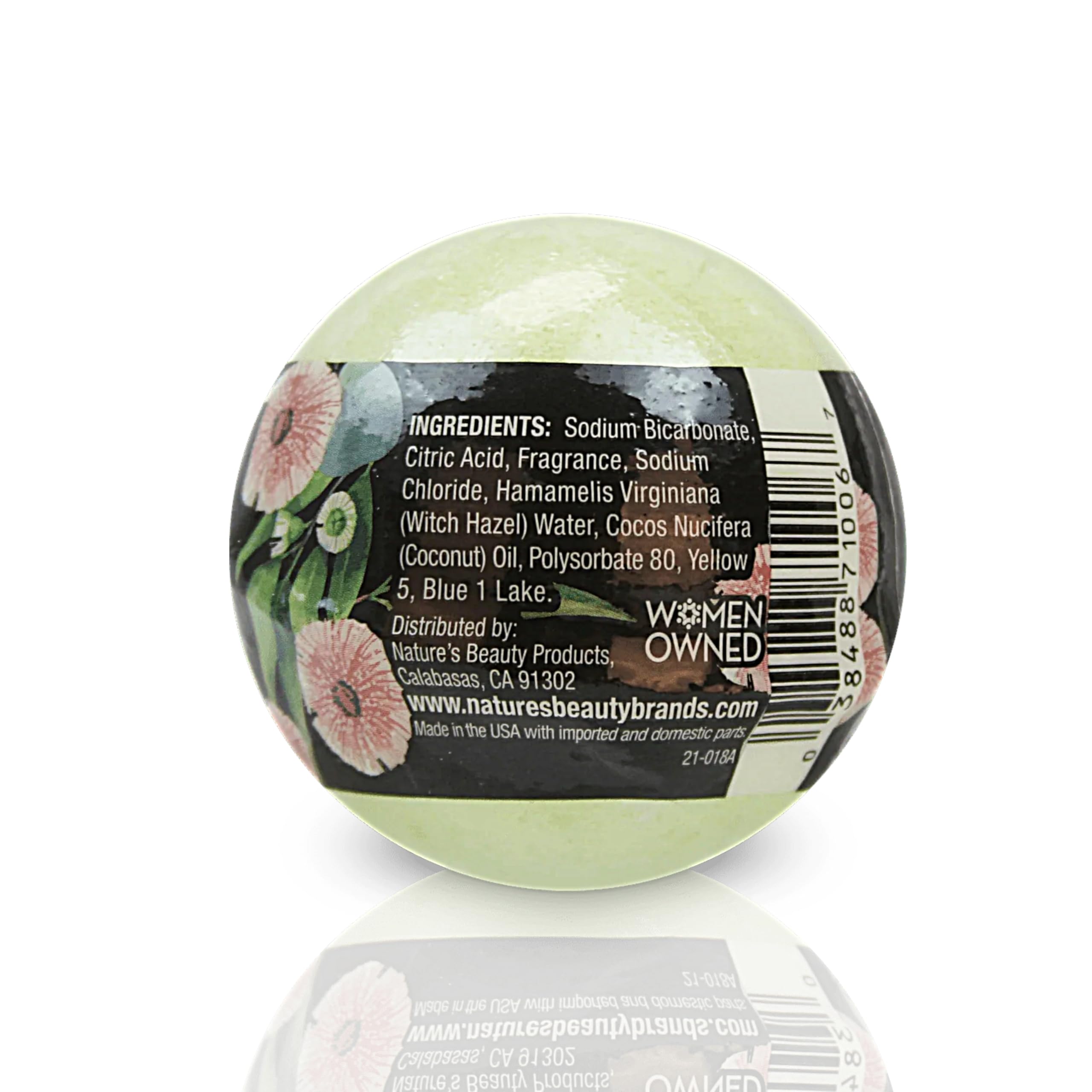 Nature's Beauty Eucalyptus & Tea Tree Bath Bomb Multi-Pack - 4x5.5oz - Vegan, Non-Staining, Luxury Spa Fizzy