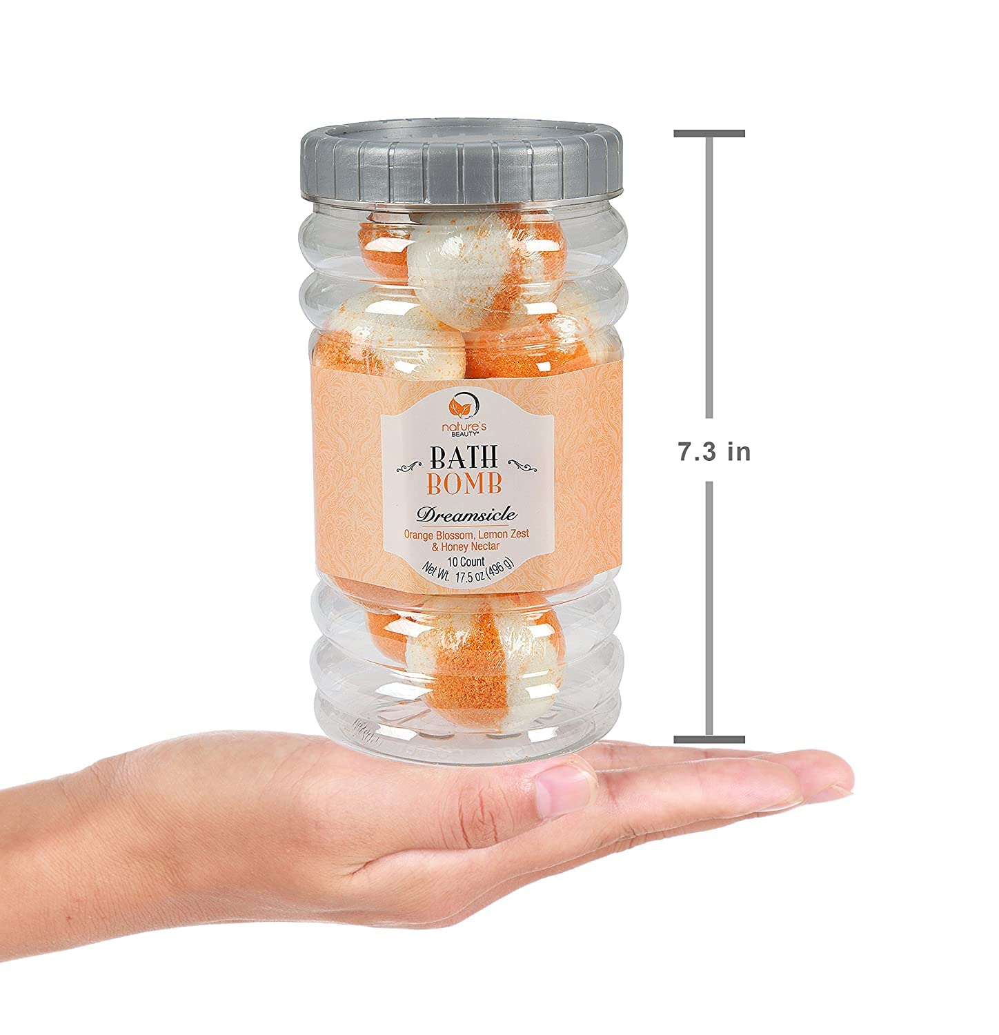 Nature's Beauty Dreamsicle Bath Bomb Gift Set – 2 Pack, 20 Bath Bombs, Citrus Orange Blossom, Lemon Zest & Honey Nectar