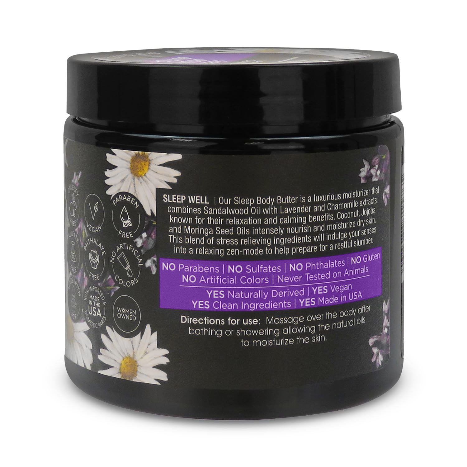 Nature's Beauty Lavender Chamomile Sleep Body Butter 2-Pack – Luxurious, Calming Moisturizer
