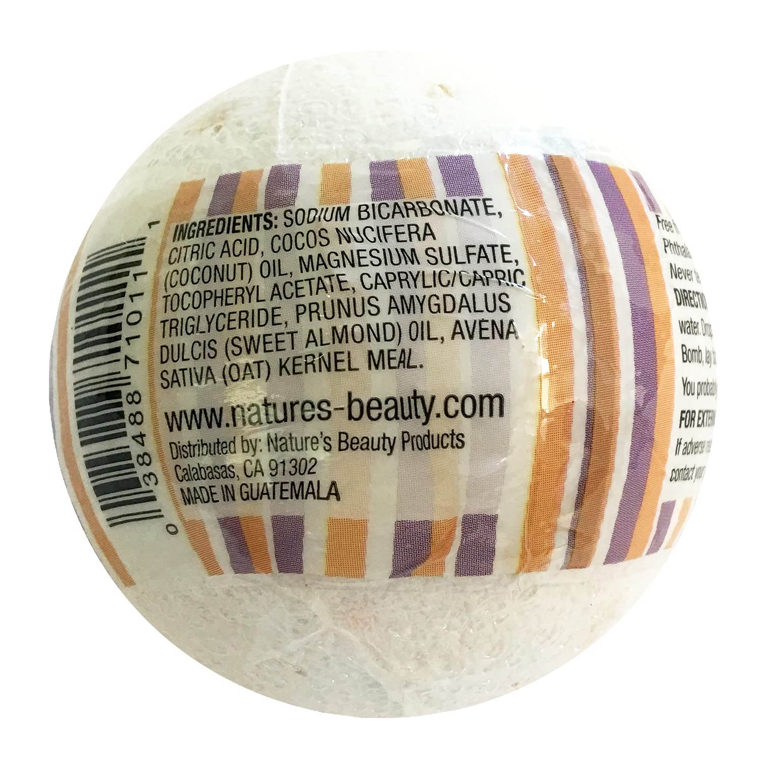 Nature's Beauty Oatmeal Fragrance-Free Bath Bombs – 4 Pack with Almond & Coconut Oils