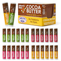 Nature’s Bees Cocoa Butter Lip Balm 24-Pack — 4 Original Flavors with Coconut Oil & Vitamin E