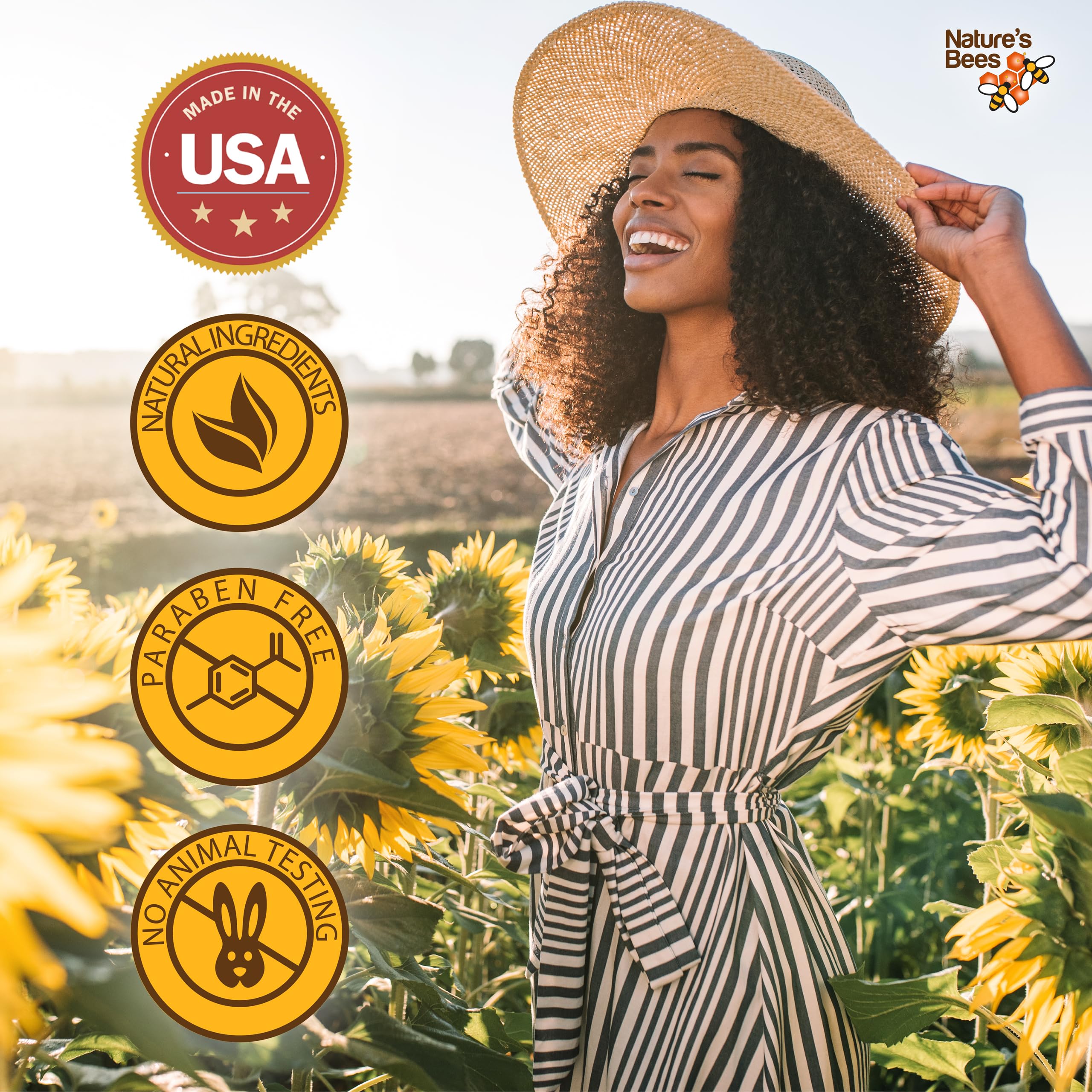 Nature’s Bees Cocoa Butter Lip Balm 24-Pack — 4 Original Flavors with Coconut Oil & Vitamin E