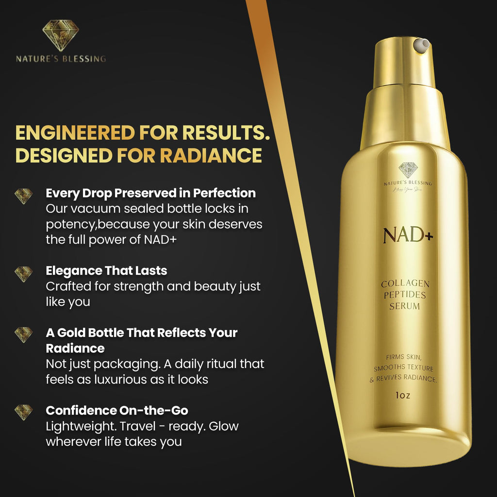 Nature's Blessing NAD+ Anti-Aging Serum – Boost Cellular Energy, Firm Skin & Reduce Wrinkles | 1oz