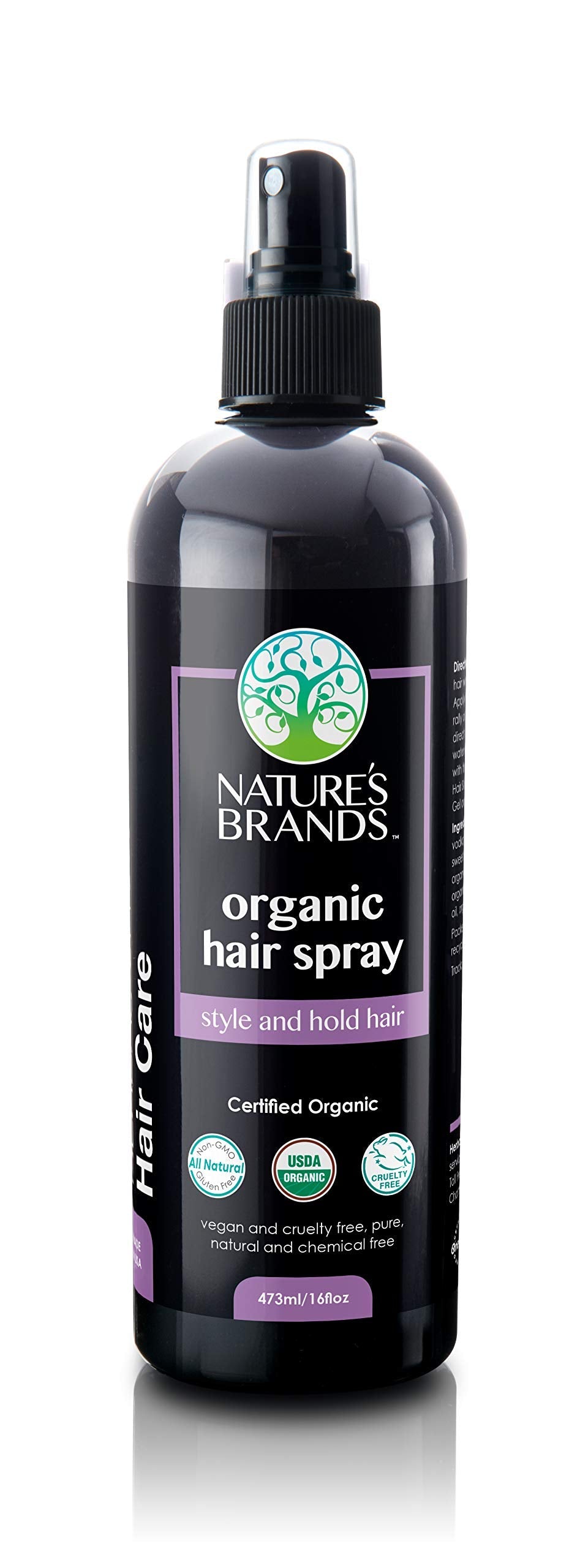 Hair Spray Organic by Herbal Choice Mari – 16 oz – No Synthetic Chemicals | Nature's Brands