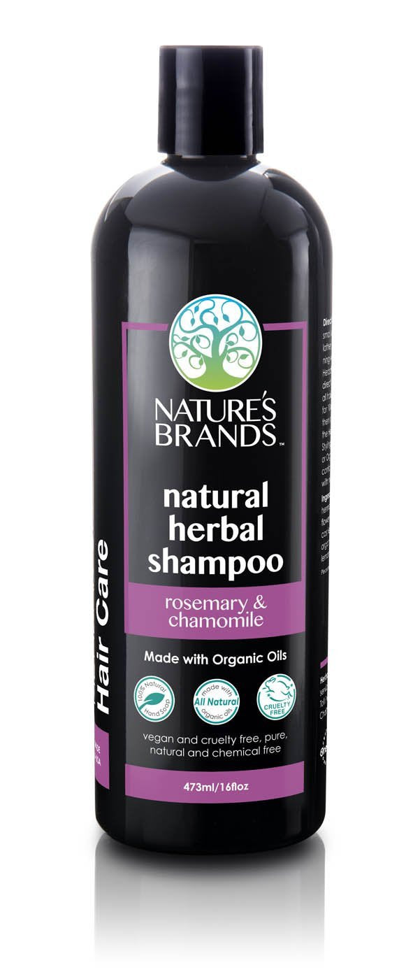Nature's Brands Herbal Choice Mari Rosemary & Chamomile Shampoo — Organic, No Synthetics (16 Fl Oz)