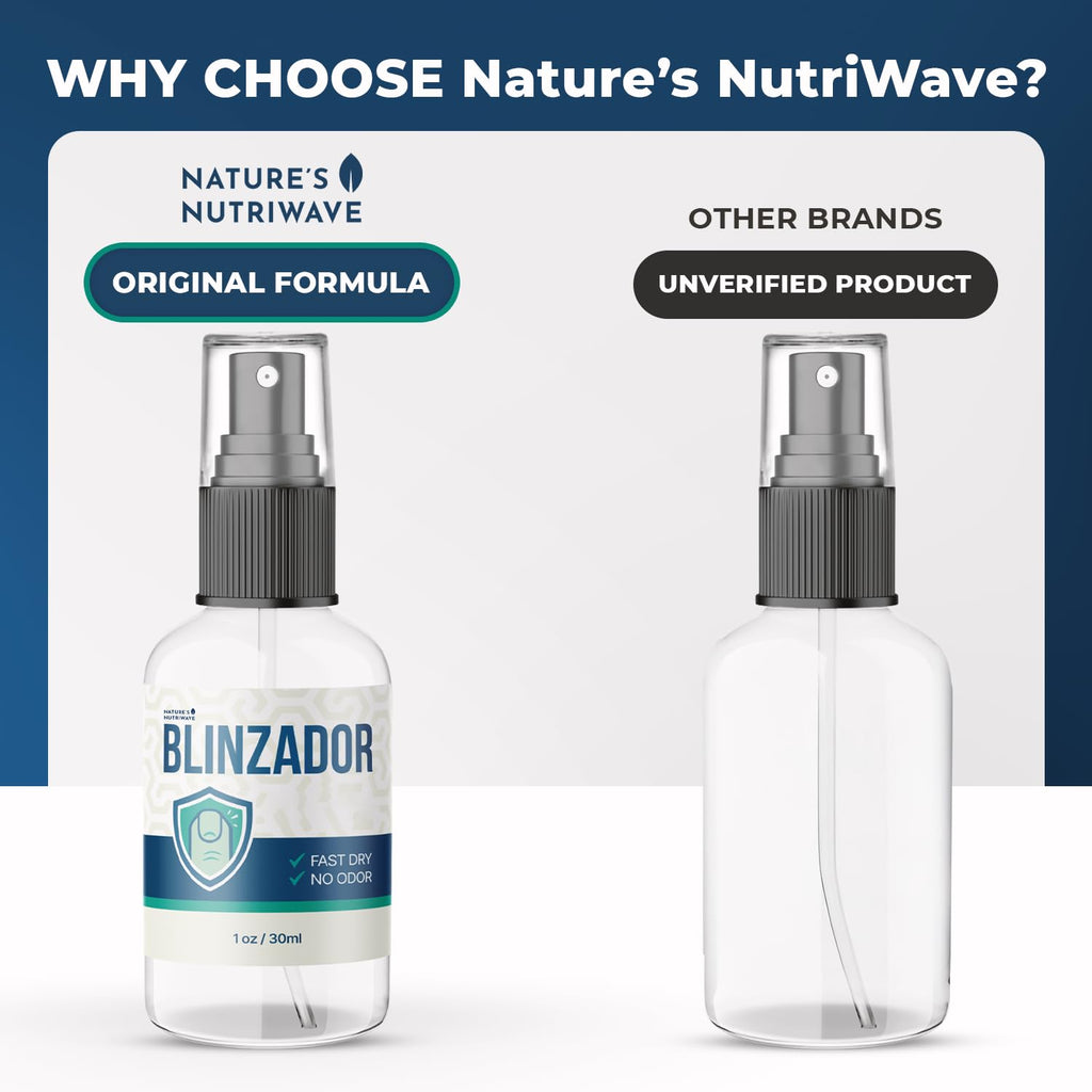 Nature’s NutriWave Blinzador – Natural Plant-Based Foot & Nail Spray | Fast-Drying, Odorless, 1oz