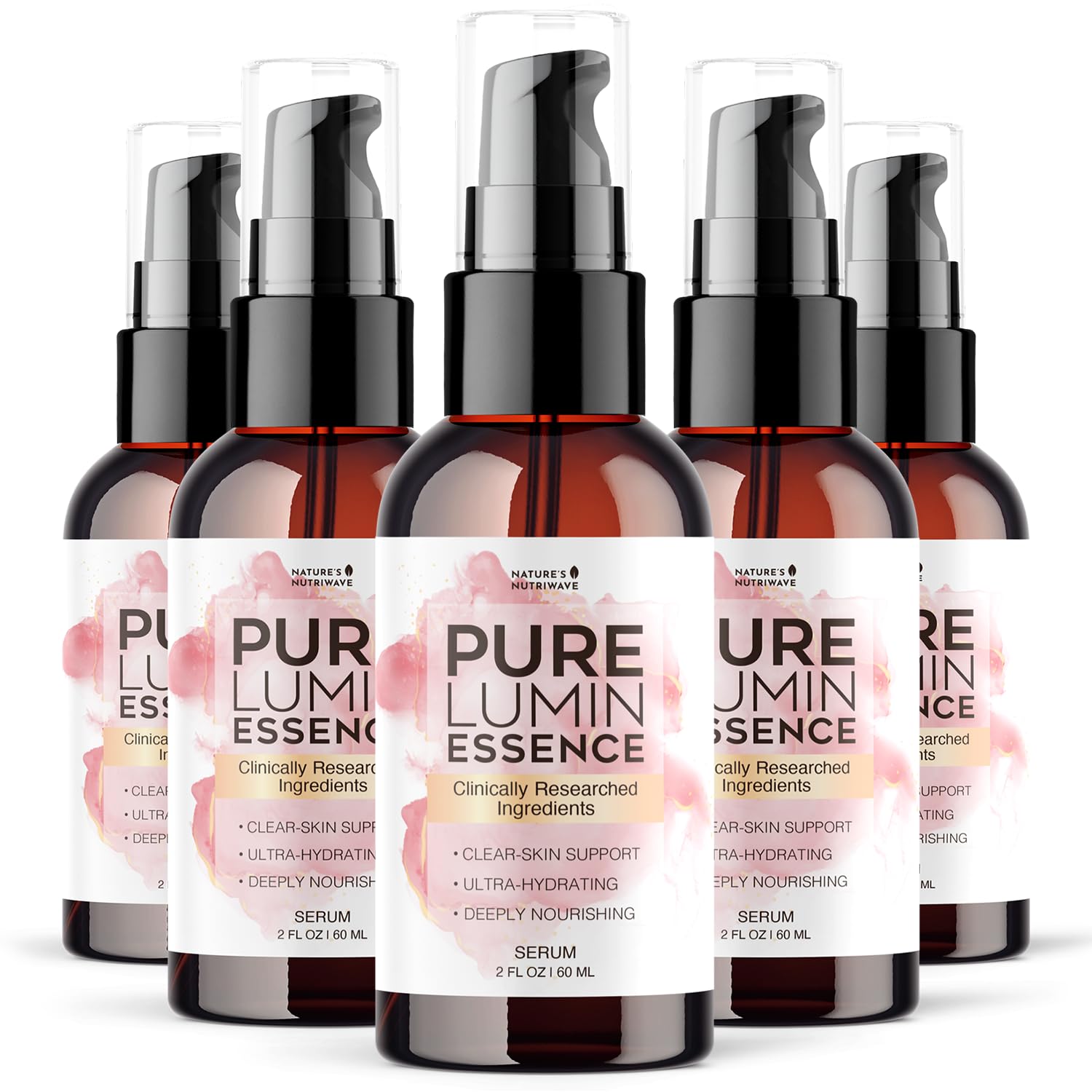 PureLumin Essence – Plant-Based Hydrating Serum | Nature’s NutriWave – Non-GMO, GMP-Certified – 2 fl oz