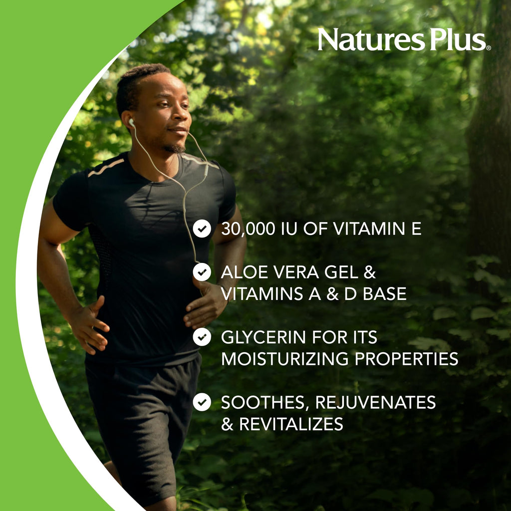 NaturesPlus Vitamin E Cream - 2.2 oz | Face & Body Moisturizer with Aloe, MSM & Vitamins A & D