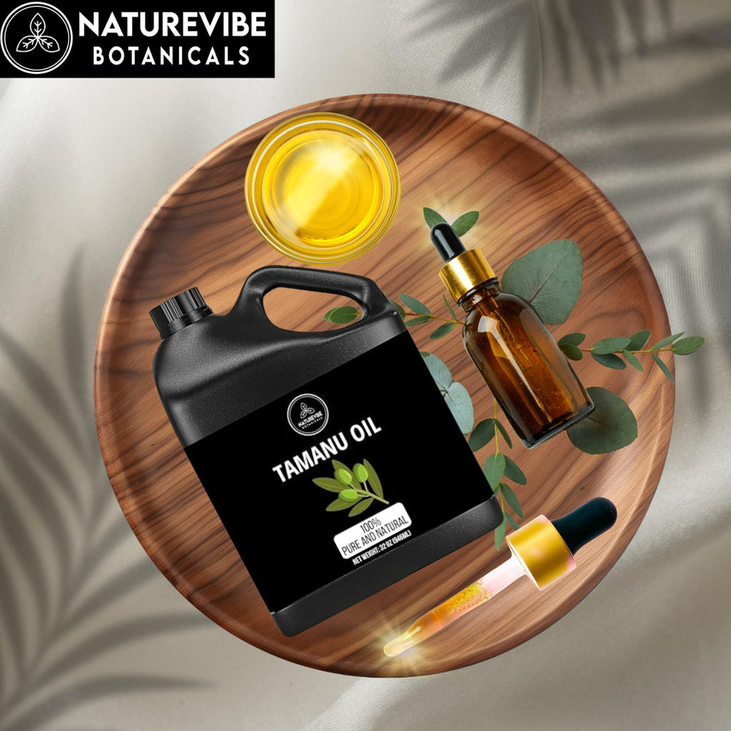 Naturevibe Botanicals Tamanu Oil 32oz | 100% Pure & Natural for Skin & Hair