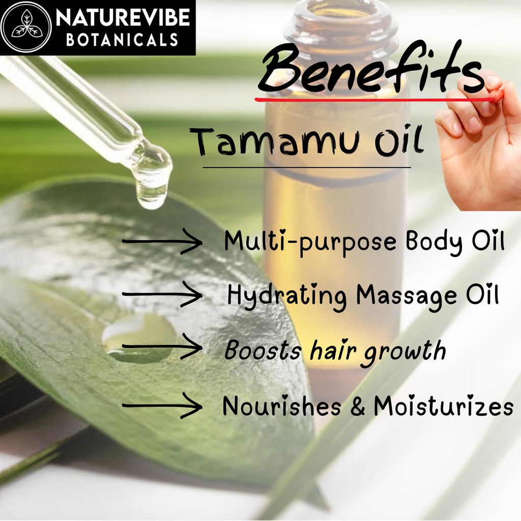 Naturevibe Botanicals Tamanu Oil 32oz | 100% Pure & Natural for Skin & Hair