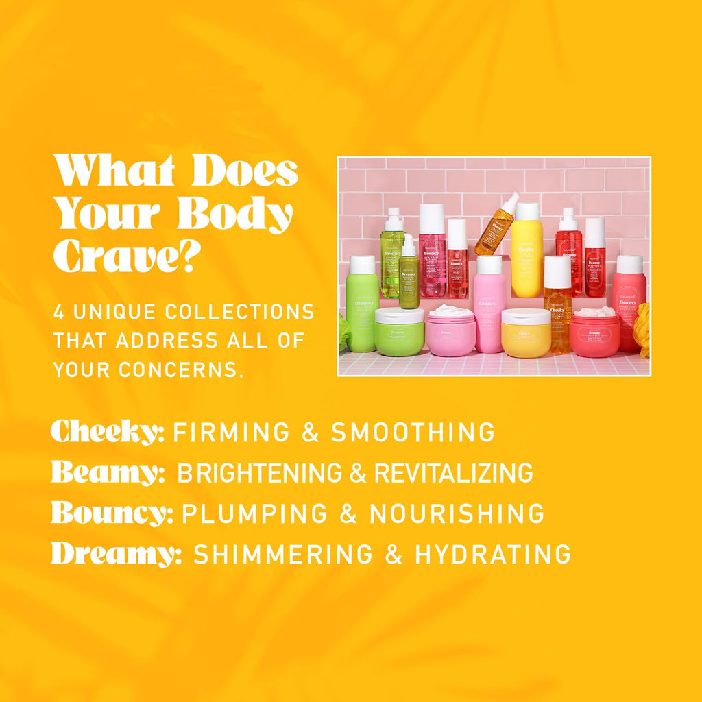 NATURE WELL Cheeky Firming & Cleansing Body Wash with Caffeine & Guarana | Pistachio, Almond & Salted Caramel Scent