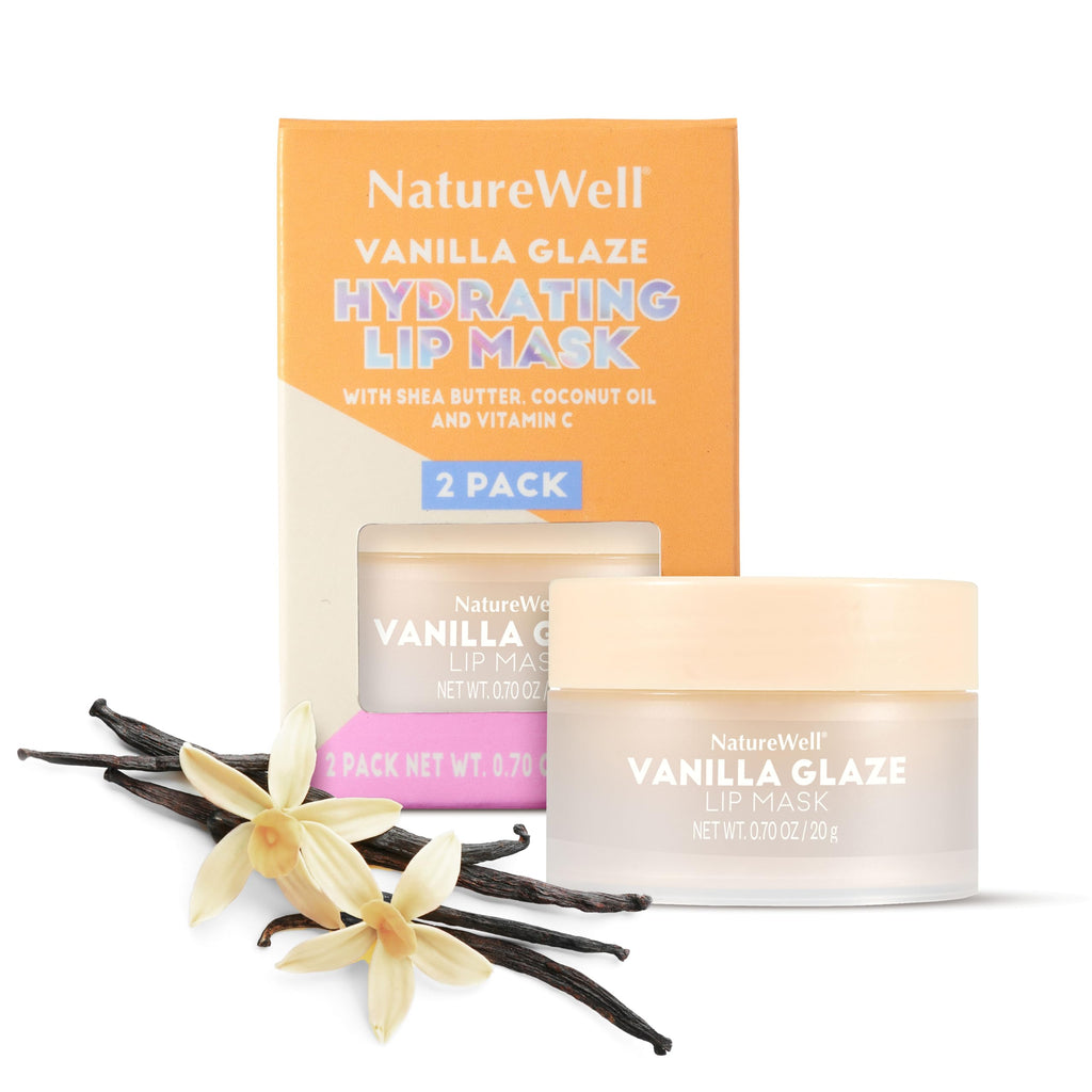 Nature Well Vanilla Glaze Hydrating Lip Mask – Nourish & Plump Lips (2 x 0.7 oz)