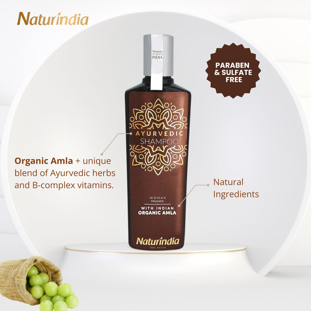 Naturindia Ayurvedic Amla Hair Growth Shampoo – Organic & Sulfate-Free