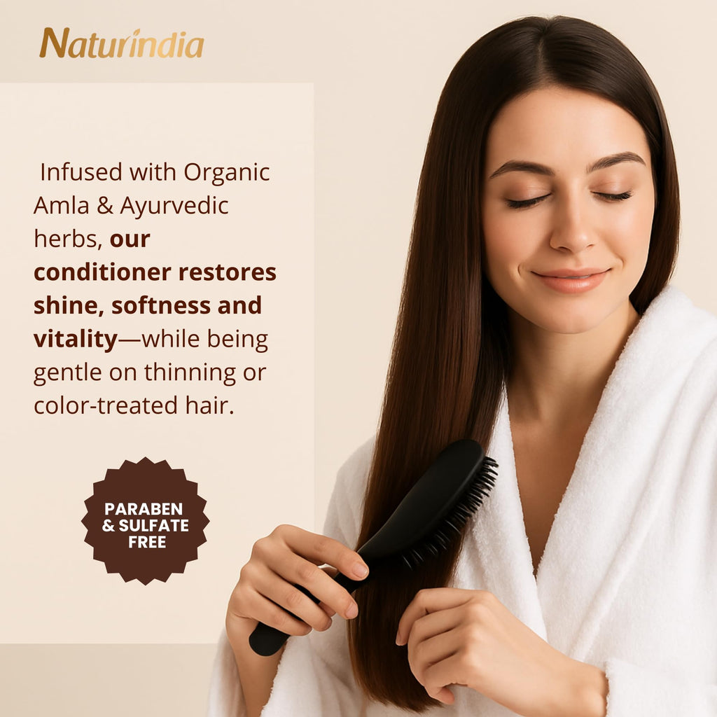 Naturindia Deep Conditioner for Damage Dry Hair – Ayurvedic Aloe, Shikakai & Amla