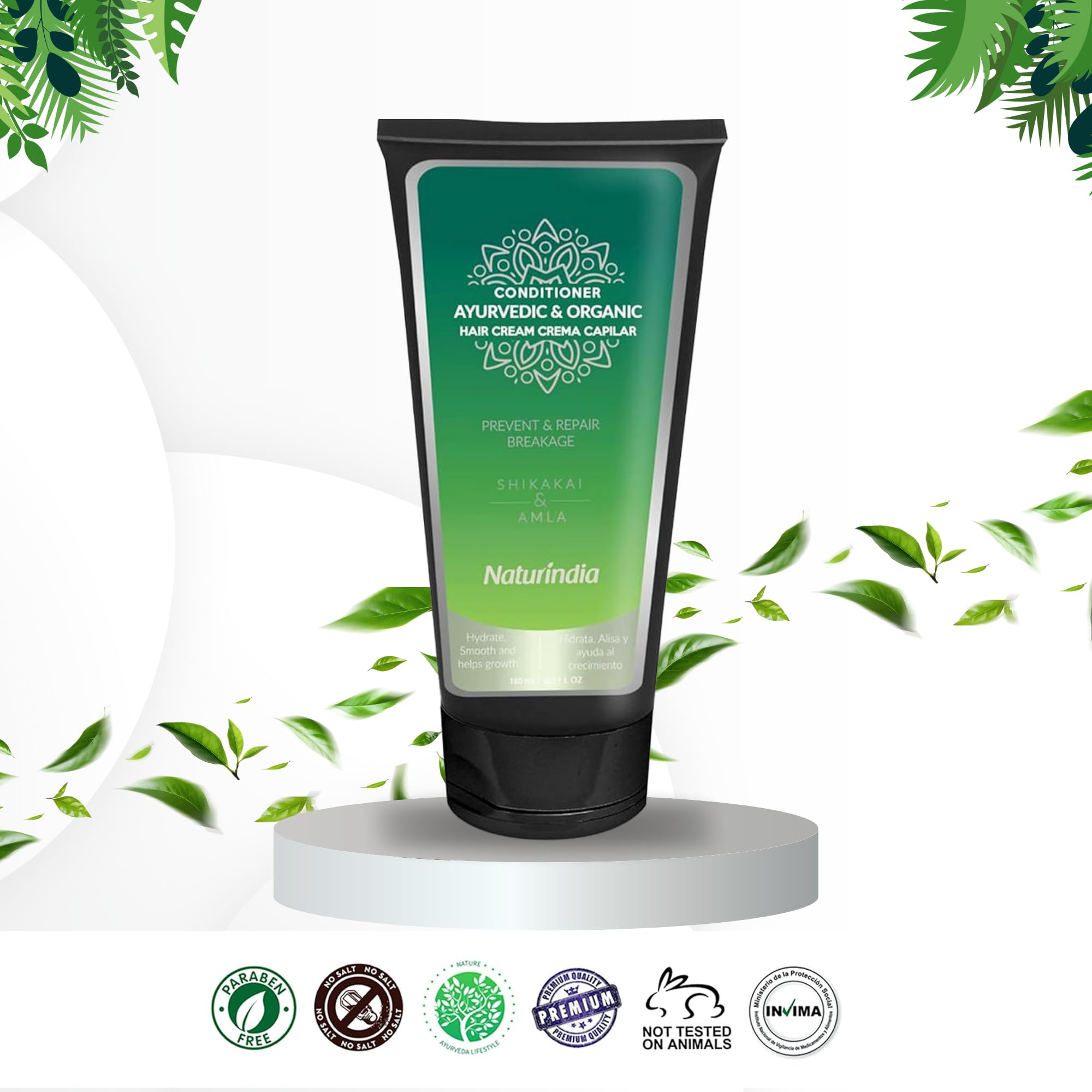 Naturindia Deep Conditioner for Damage Dry Hair – Ayurvedic Aloe, Shikakai & Amla