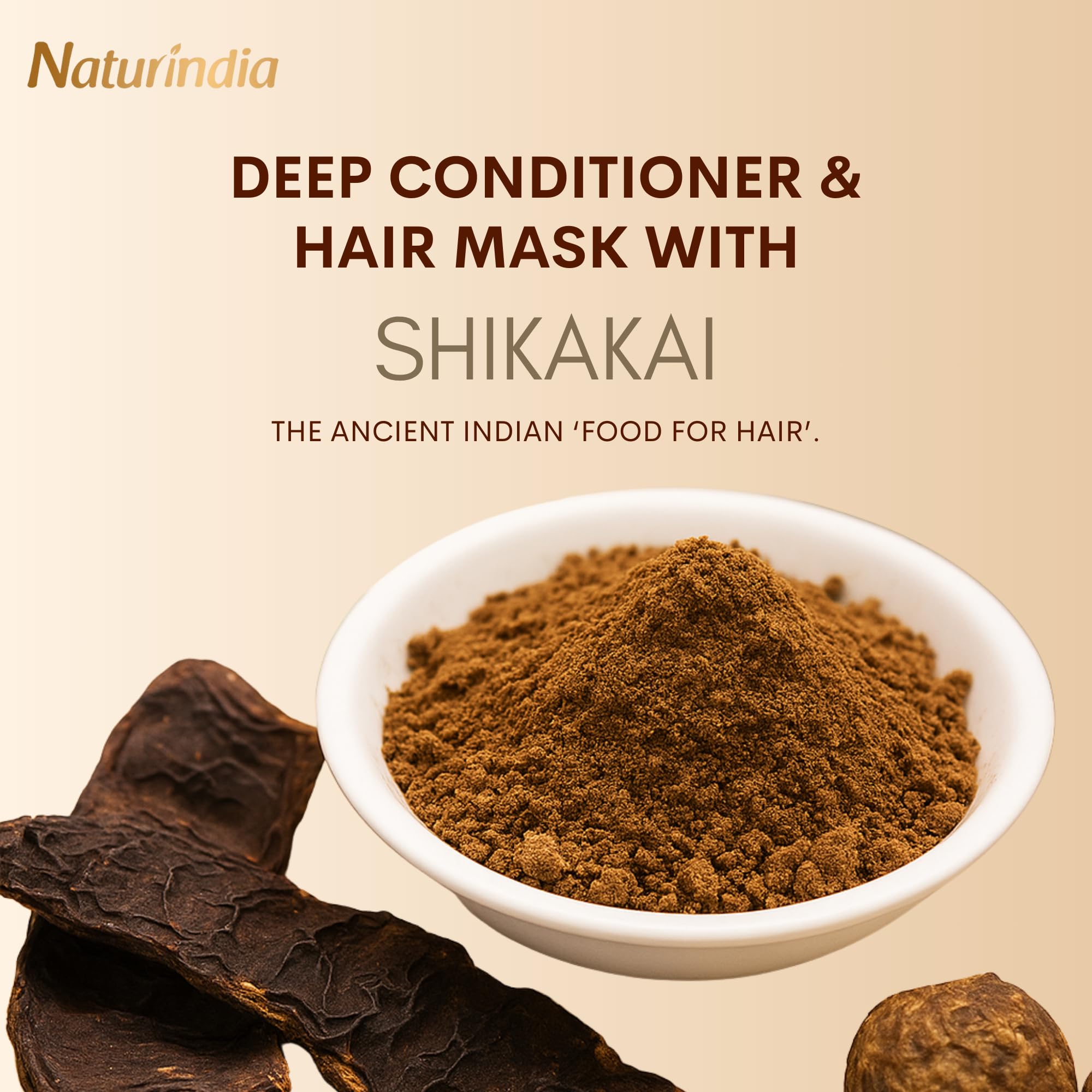 Naturindia Deep Conditioner for Damage Dry Hair – Ayurvedic Aloe, Shikakai & Amla