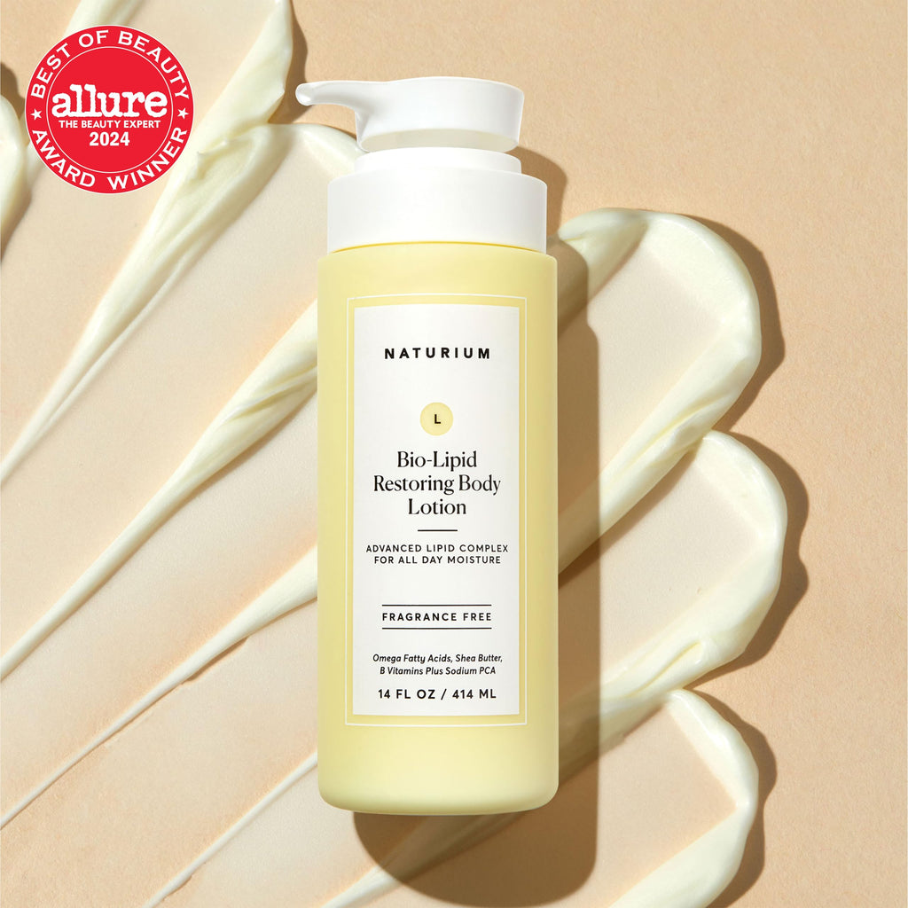 Naturium Bio-Lipid Restoring Moisturizing Body Lotion with Shea Butter – Fragrance Free, 14 oz