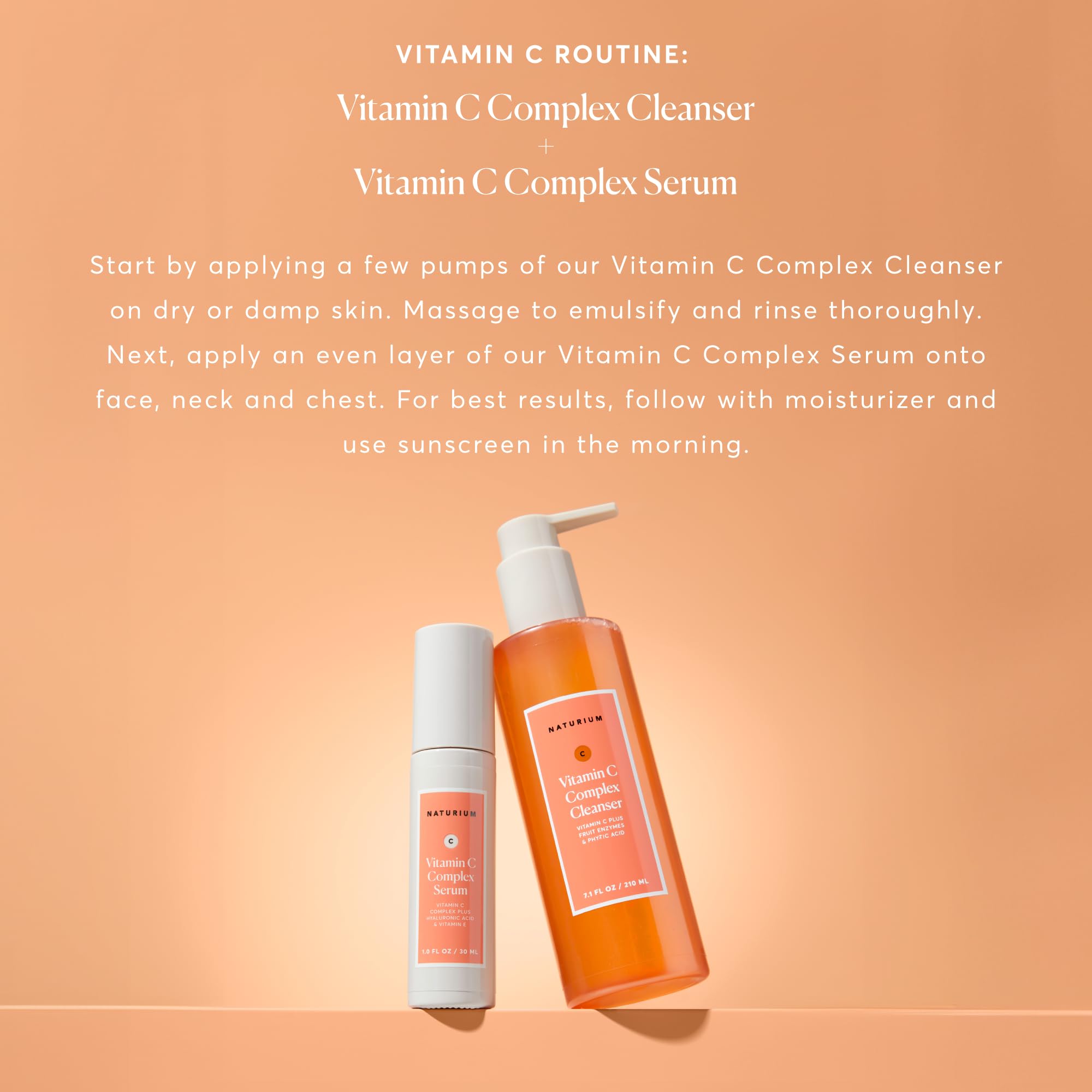 Naturium Vitamin C Complex Cleanser — Gentle Exfoliating Foaming Face Wash, 7.1 oz