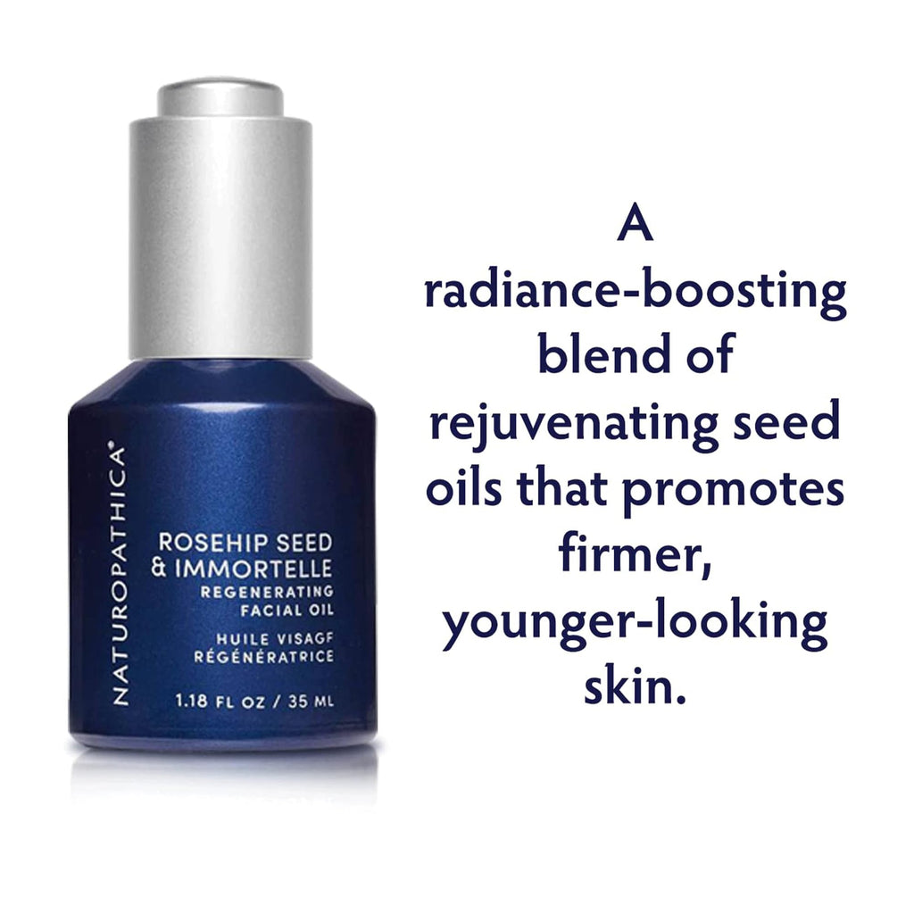Naturopathica Rosehip Seed & Immortelle Regenerating Facial Oil | Daily Face Oil for All Skin Types | 1.18 fl oz