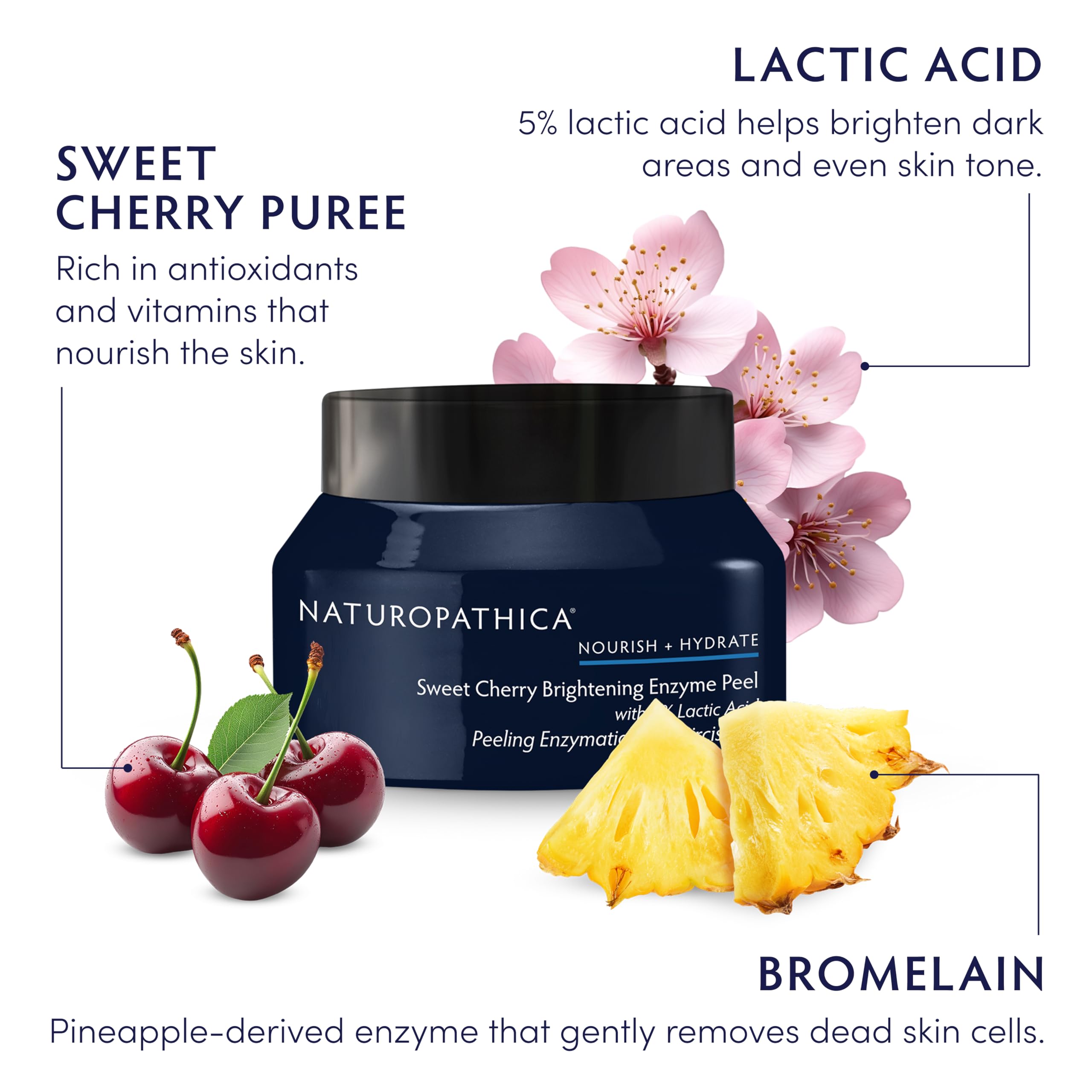 Naturopathica Sweet Cherry Brightening Enzyme Peel | Exfoliating Facial Treatment