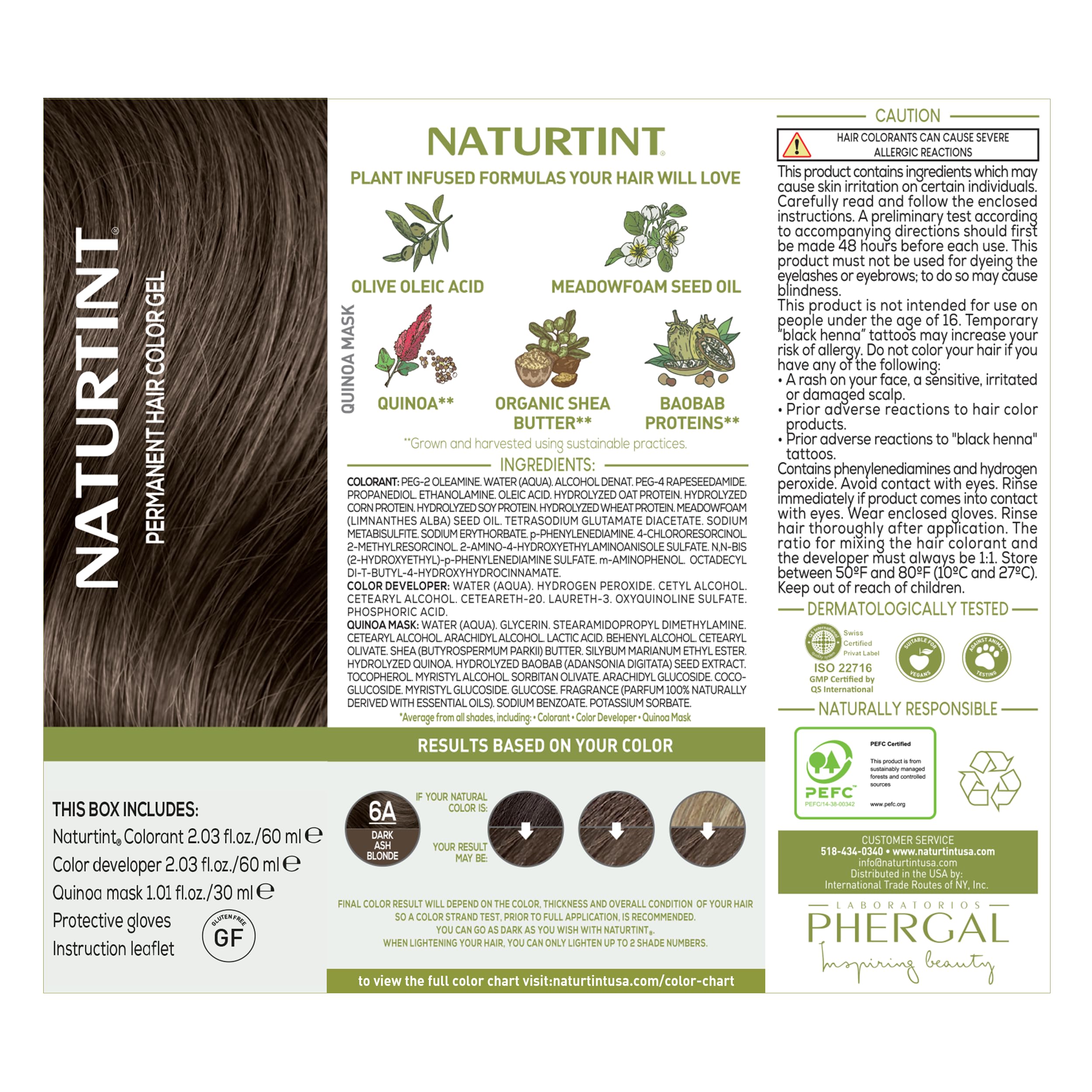 Naturtint 6A Dark Ash Blonde Permanent Hair Color – Ammonia Free, 6-Pack, Vegan & Cruelty-Free