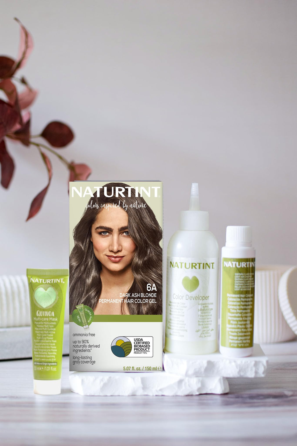 Naturtint 6A Dark Ash Blonde Permanent Hair Color – Ammonia Free, 6-Pack, Vegan & Cruelty-Free