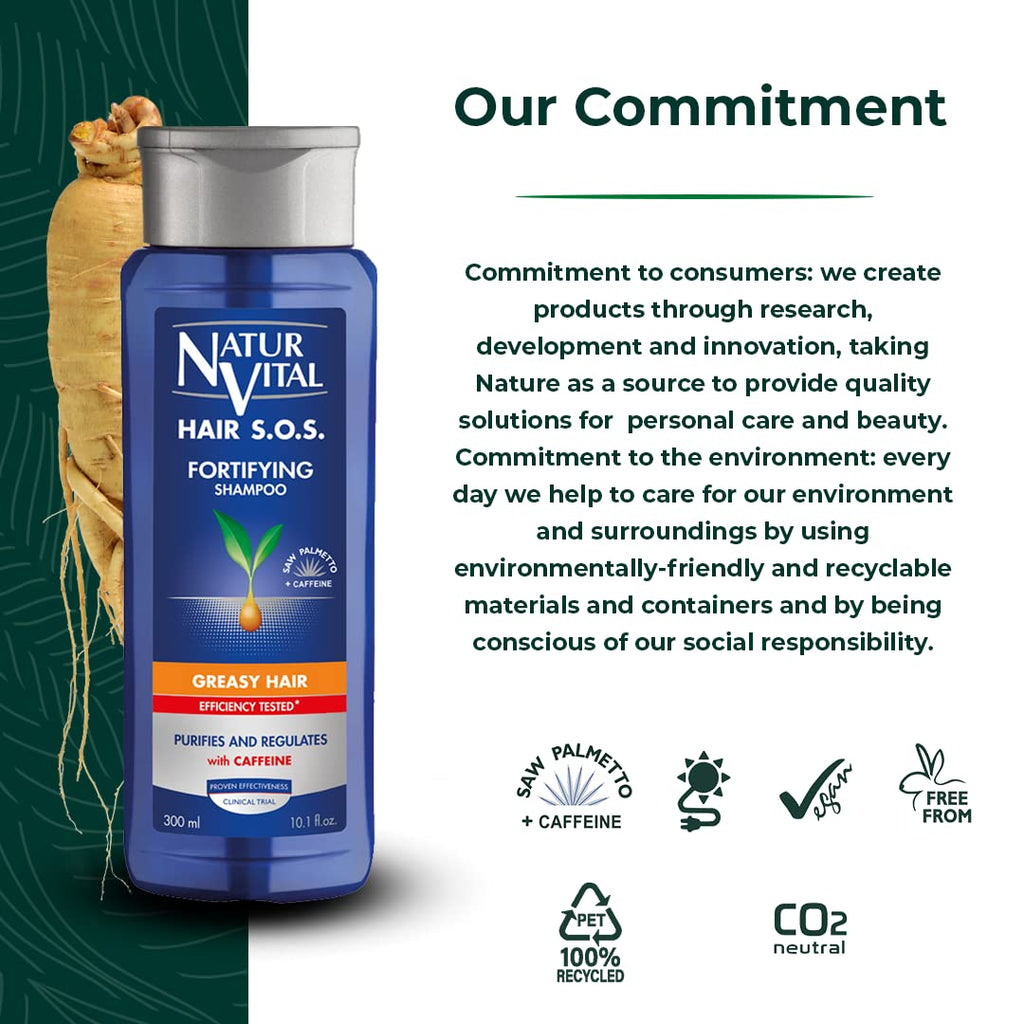 NaturVital Hair SOS Revitalizing Shampoo for Greasy Hair – Cruelty-Free