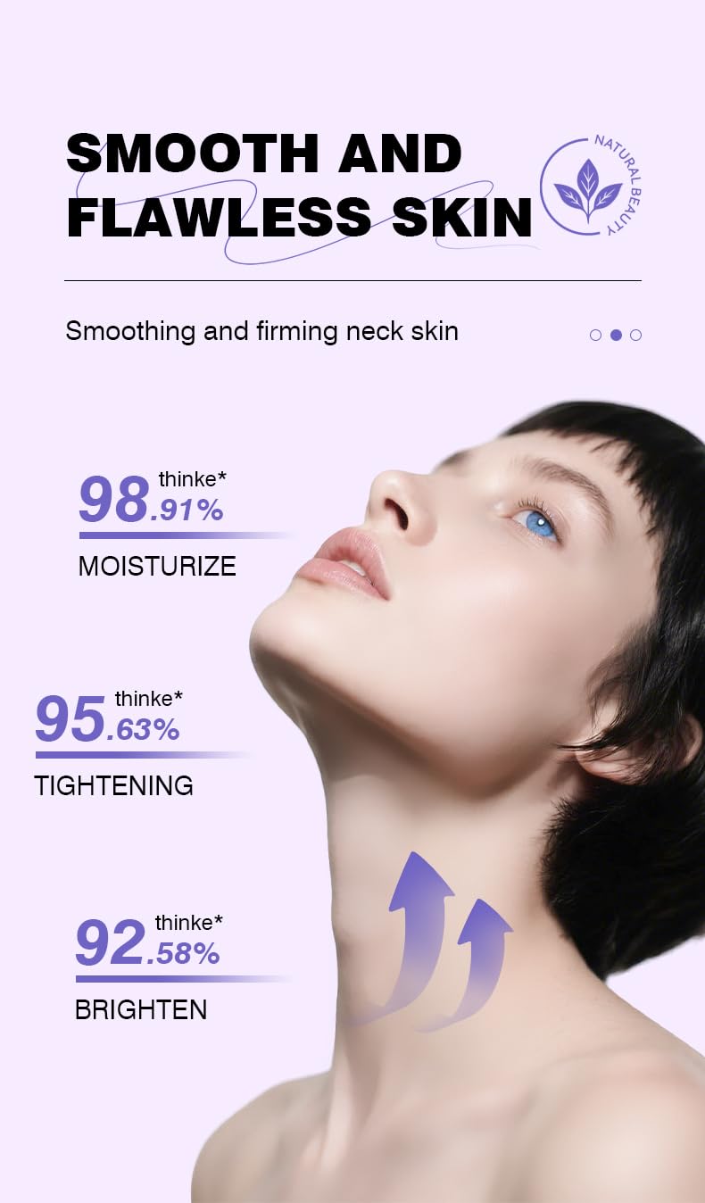 Natuvia Tighten & Lift Neck Cream – Firming Neck Moisturizer with Hyaluronic Acid, Cupuacu Butter, and Caffeine | Women & Men