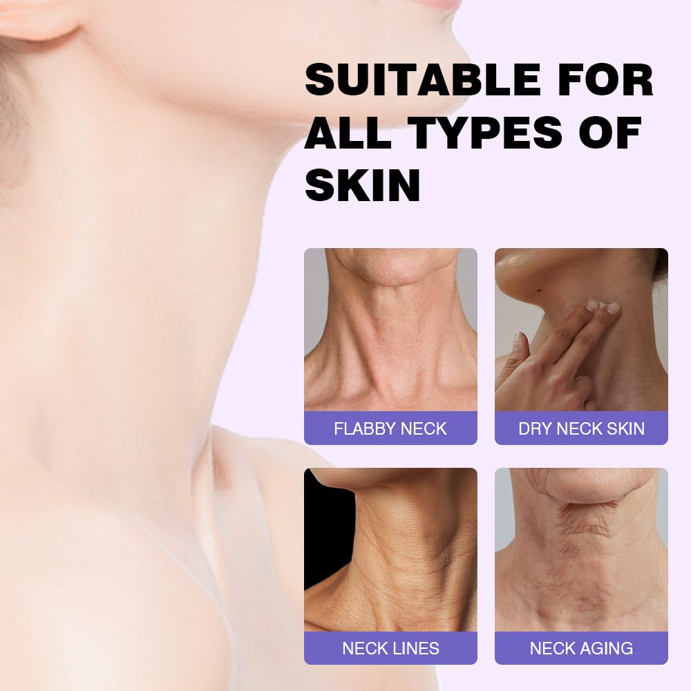 Natuvia Tighten & Lift Neck Cream – Firming Neck Moisturizer with Hyaluronic Acid, Cupuacu Butter, and Caffeine | Women & Men