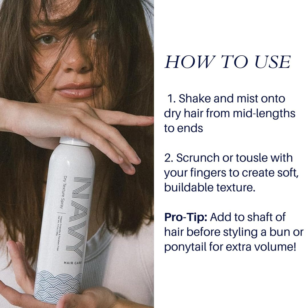 NAVY HAIR CARE Dry Texture Spray — Volumizing & Lightweight (7 oz x 2)