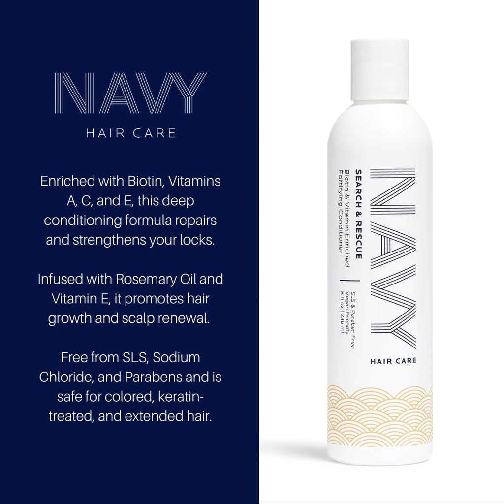 NAVY Hair Care - Search and Rescue Conditioner with Biotin & Rosemary Oil (8 oz)