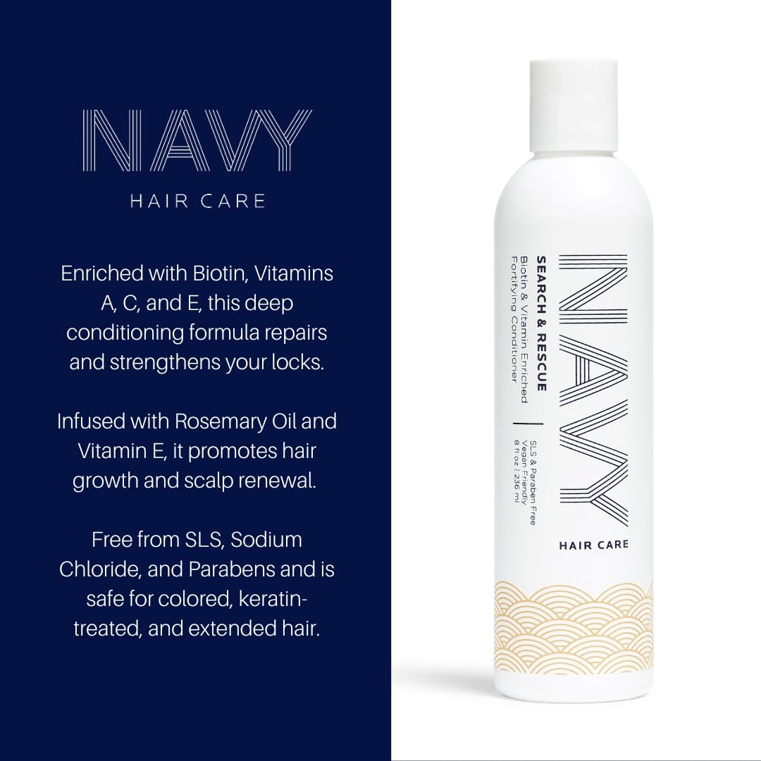 NAVY Hair Care - Search and Rescue Conditioner with Biotin & Rosemary Oil (8 oz)